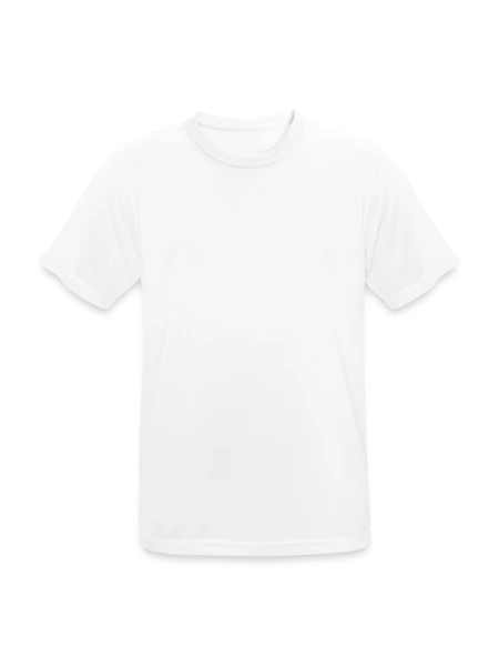 Männer T-Shirt atmungsaktiv - Weiß - Vorne