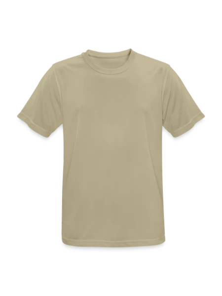 Männer T-Shirt atmungsaktiv - Sandbeige - Vorne