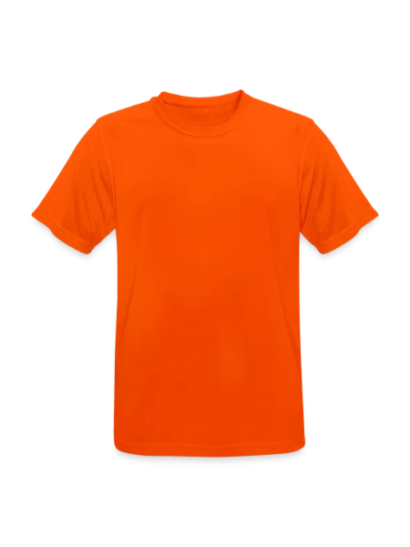Männer T-Shirt atmungsaktiv - Neonorange - Vorne
