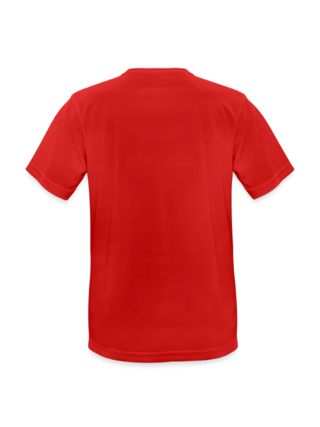 Men's Breathable T-Shirt - red - Back