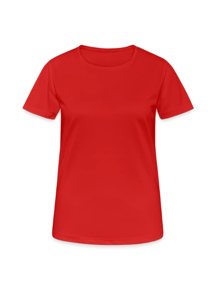 T-shirt respirant Femme - rouge - Devant