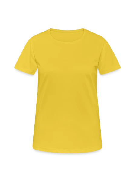 T-shirt respirant Femme - jaune soleil - Devant