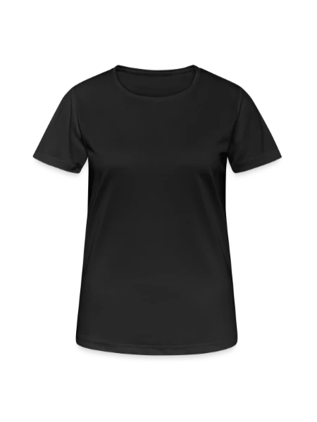 Women's Breathable T-Shirt - black - Front