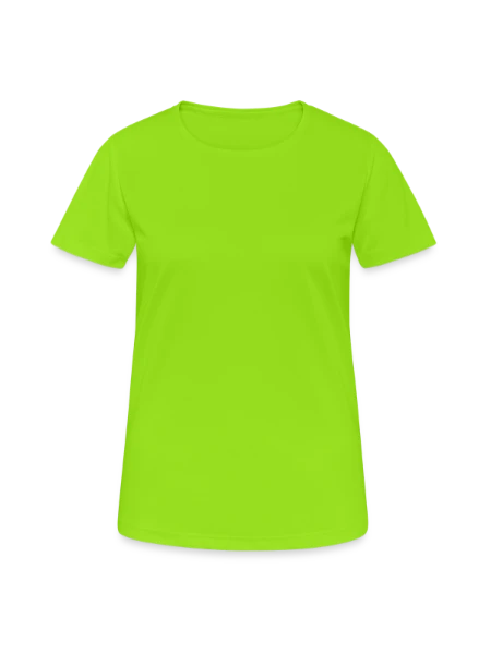 Frauen T-Shirt atmungsaktiv - Neongrün - Vorne