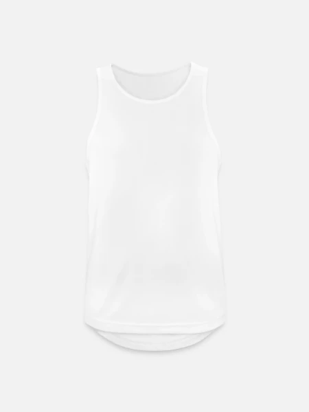 Men's Breathable Tank Top - white - Front