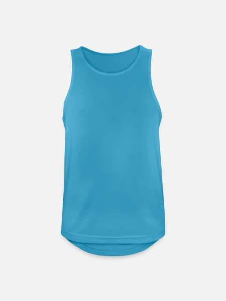 Men's Breathable Tank Top - sapphire blue - Front