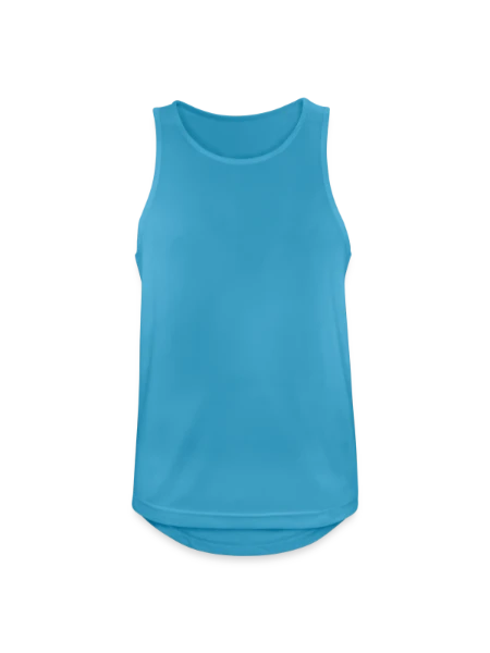 Männer Tank Top atmungsaktiv - Saphirblau - Vorne