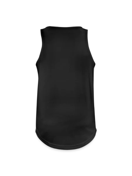 Men's Breathable Tank Top - black - Back