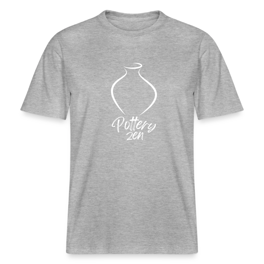 Pottery Zen · Organic T-shirt — heather grey — front