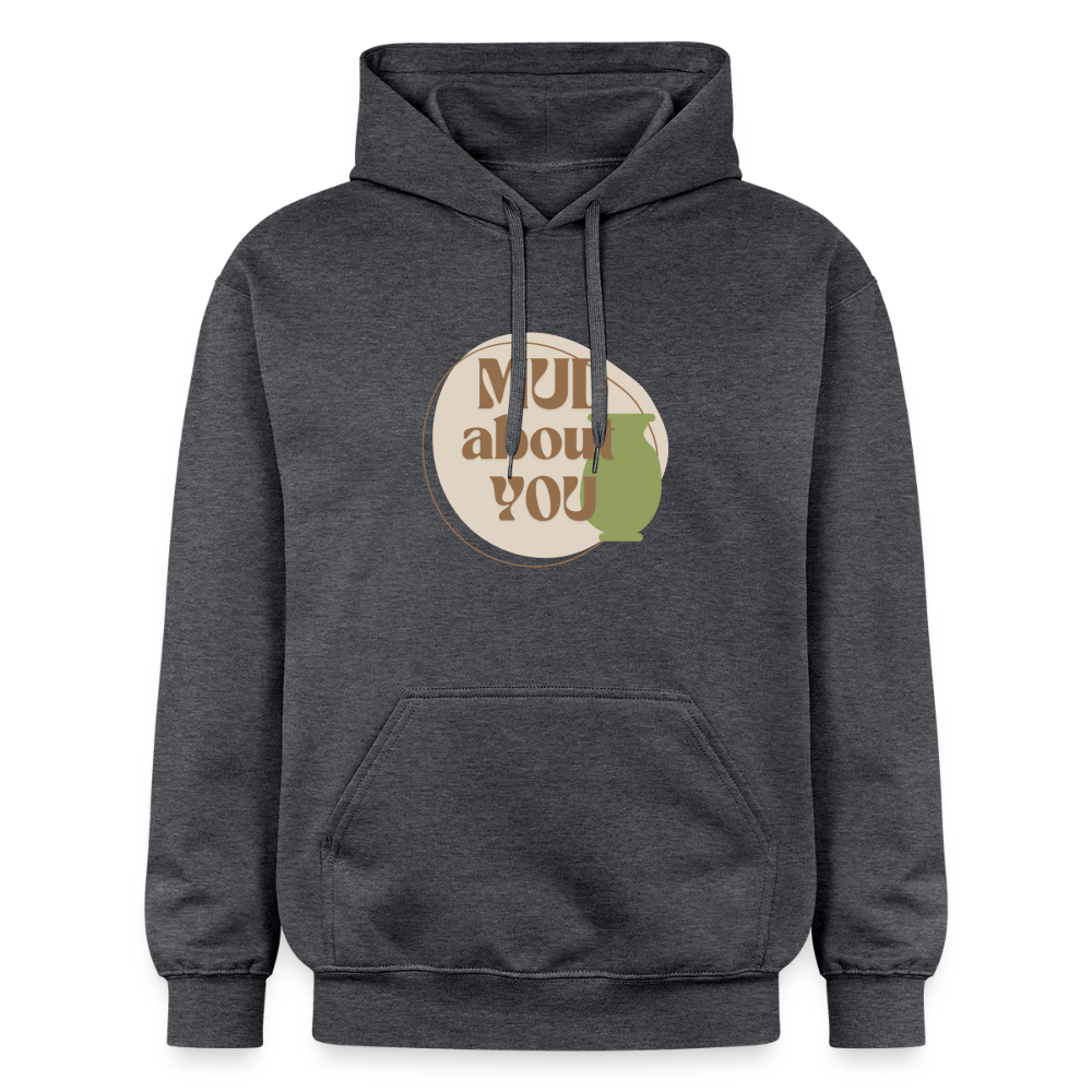 Mud About You Softstyle® Midweight · Hoodie — dark heather grey — front