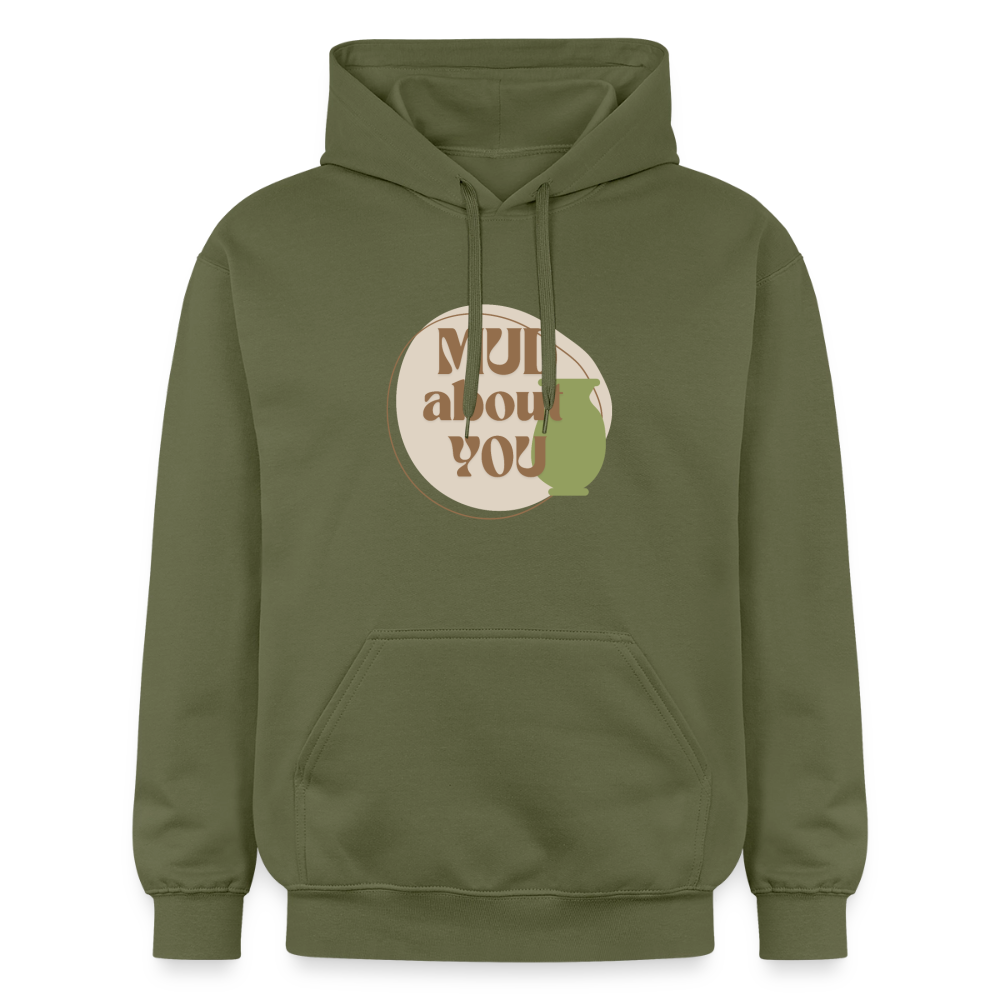 Mud About You Softstyle® Midweight · Hoodie — military green — front