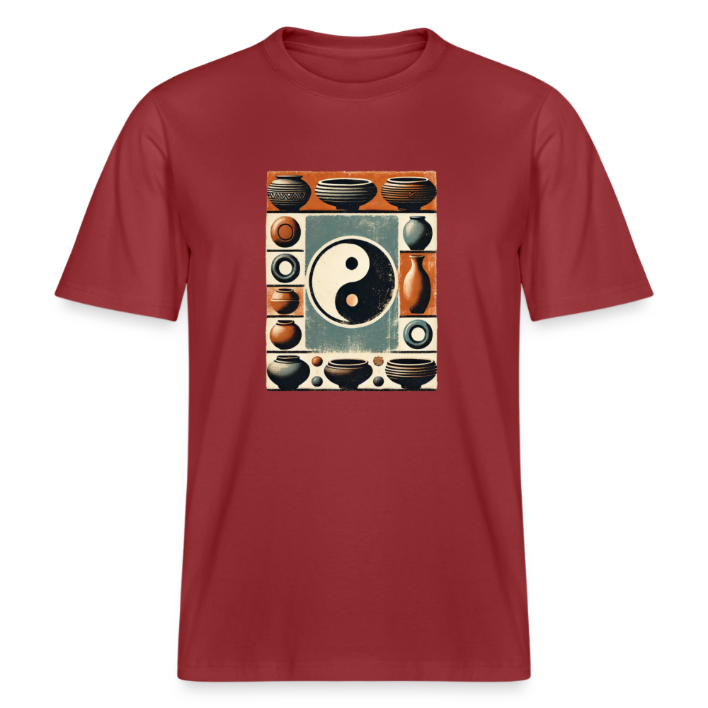 Ceramics · Organic T-shirt — red earth — front