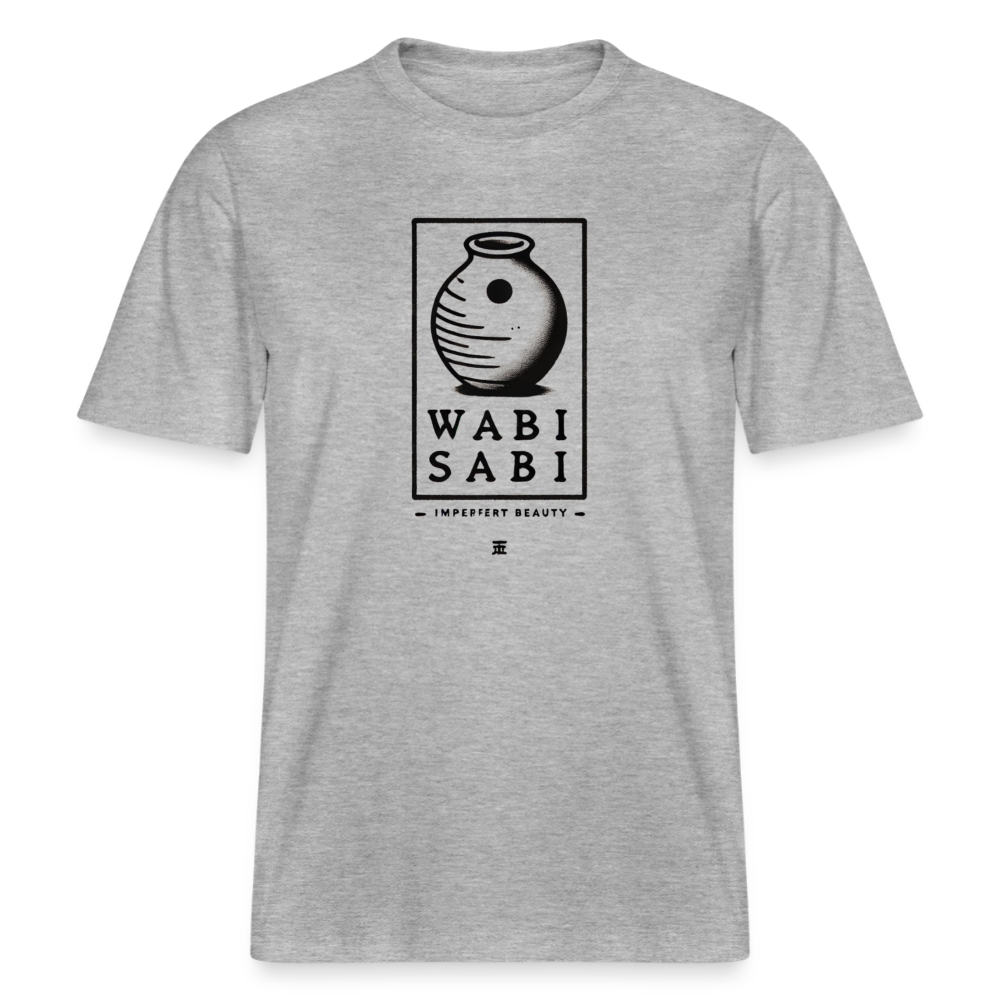 Wabi Sabi · Organic T-shirt — heather grey — front