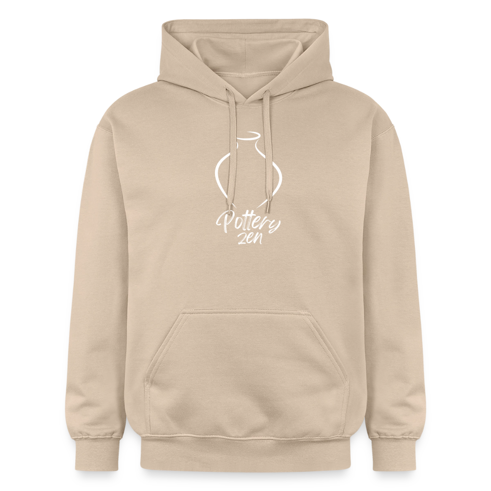 Pottery Zen Softstyle® Midweight · Hoodie — sand — front