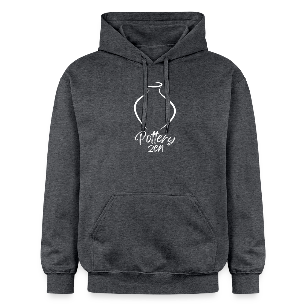 Pottery Zen Softstyle® Midweight · Hoodie — dark heather grey — front