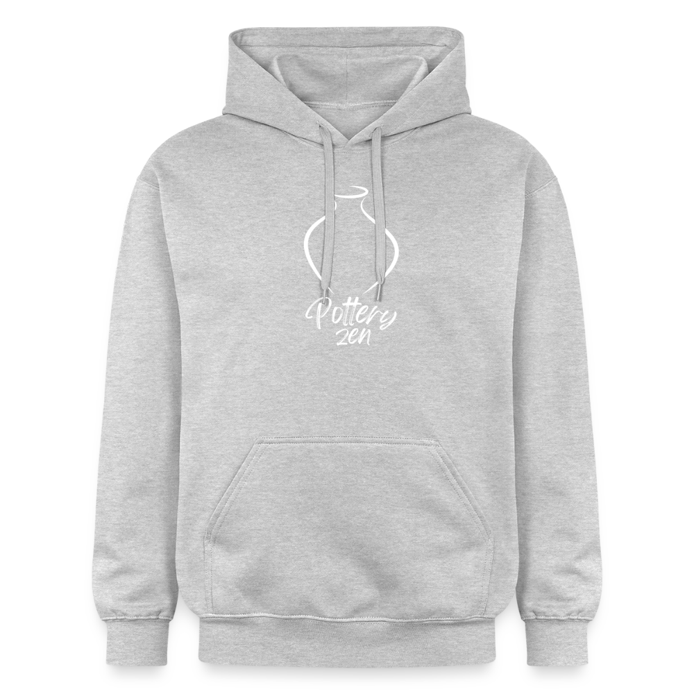 Pottery Zen Softstyle® Midweight · Hoodie — light heather grey — front