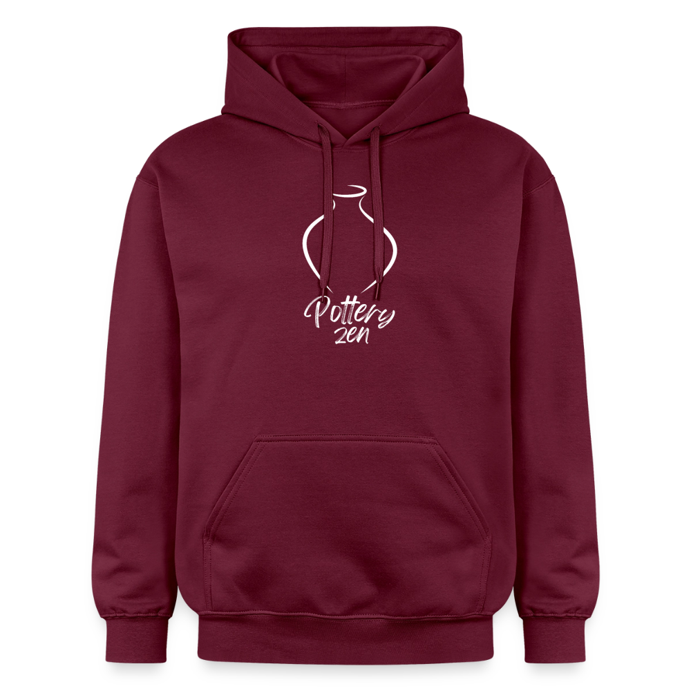 Pottery Zen Softstyle® Midweight · Hoodie — maroon — front