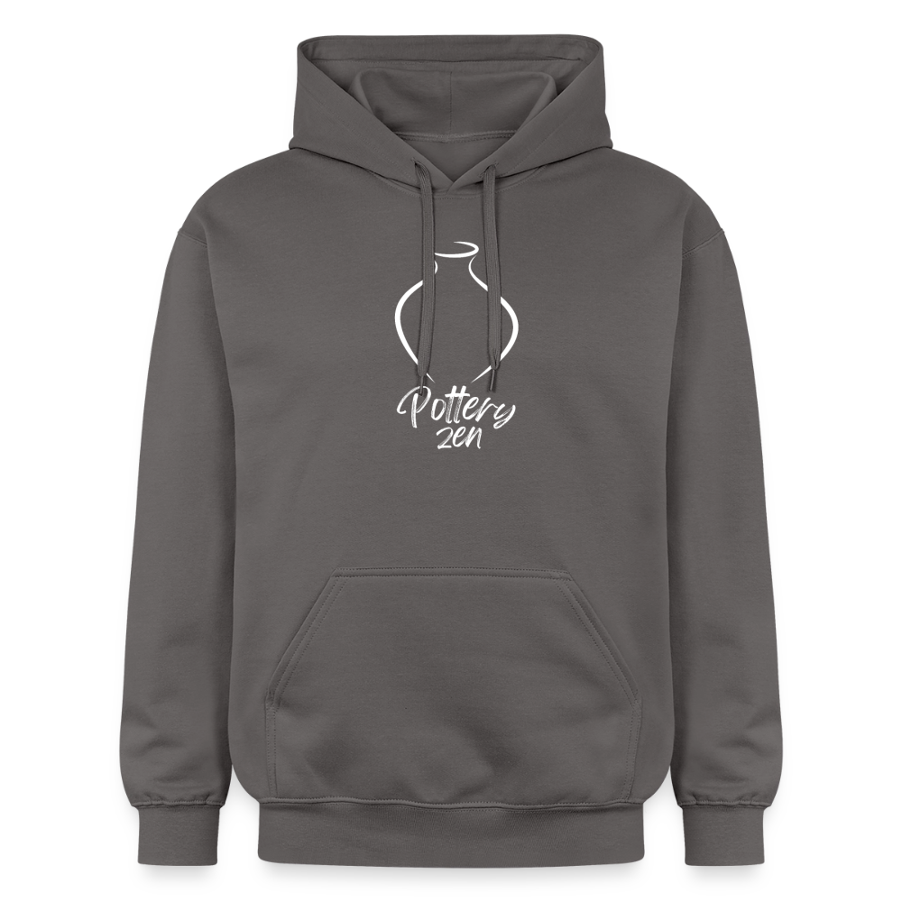 Pottery Zen Softstyle® Midweight · Hoodie — dark grey — front