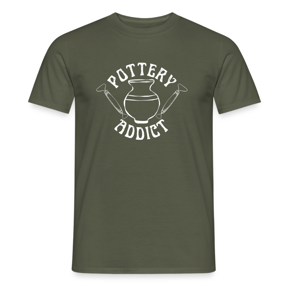 Pottery Addict · T-shirt — military green — front