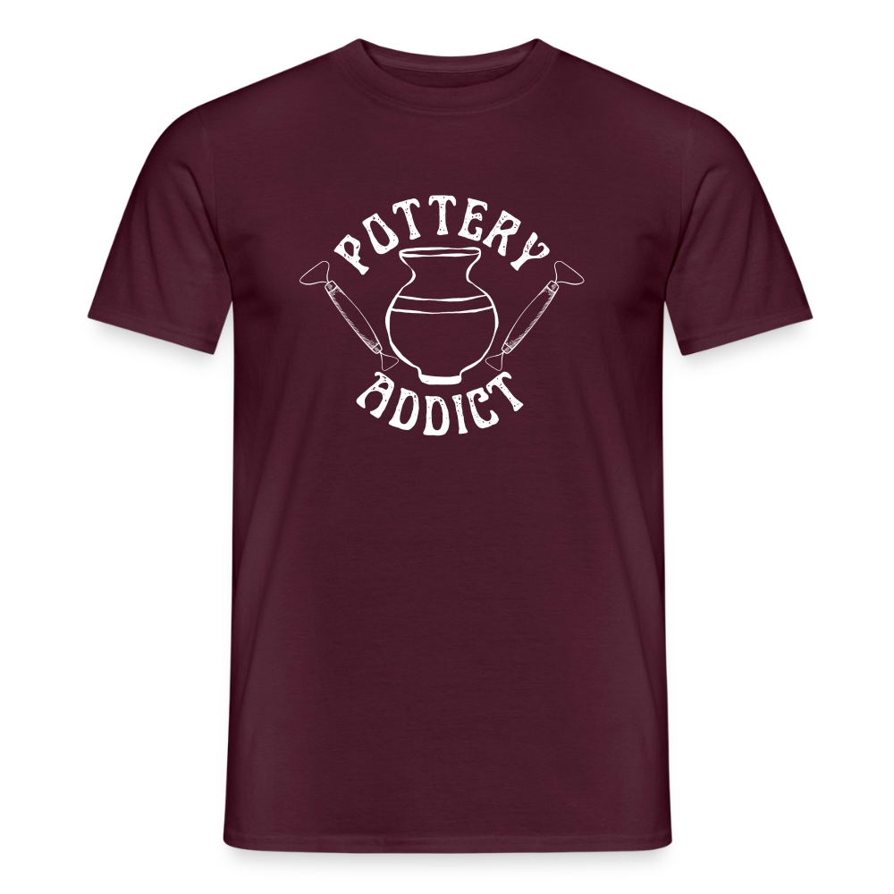 Pottery Addict · T-shirt — brick red — front
