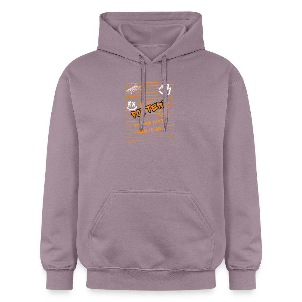 Pottery, Where Dirt Meets Art Softstyle® Midweight · Hoodie — purple-grey — front