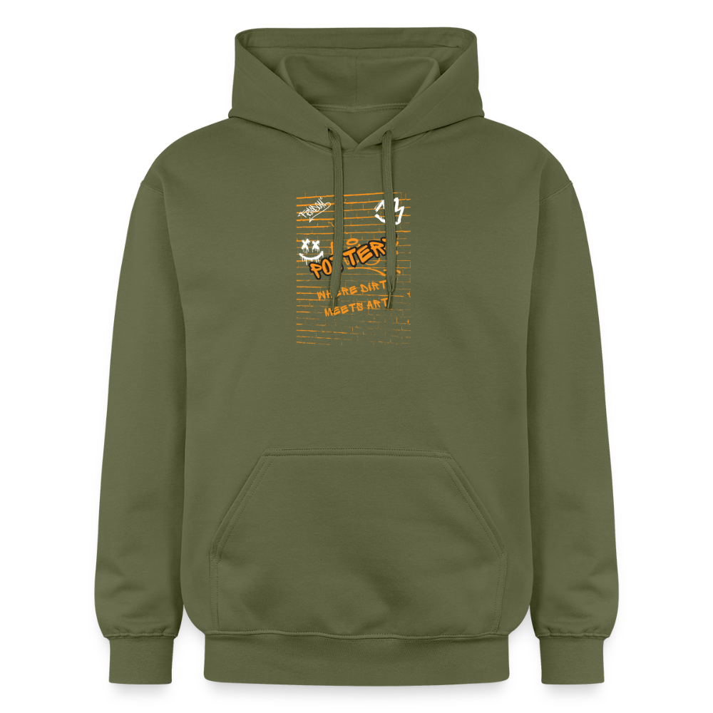 Pottery, Where Dirt Meets Art Softstyle® Midweight · Hoodie — military green — front