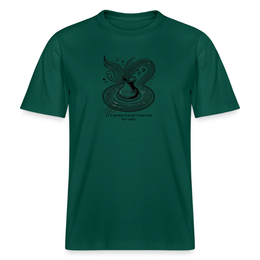 It’s Always A Good Time For Pottery · Organic T-shirt — forest — front