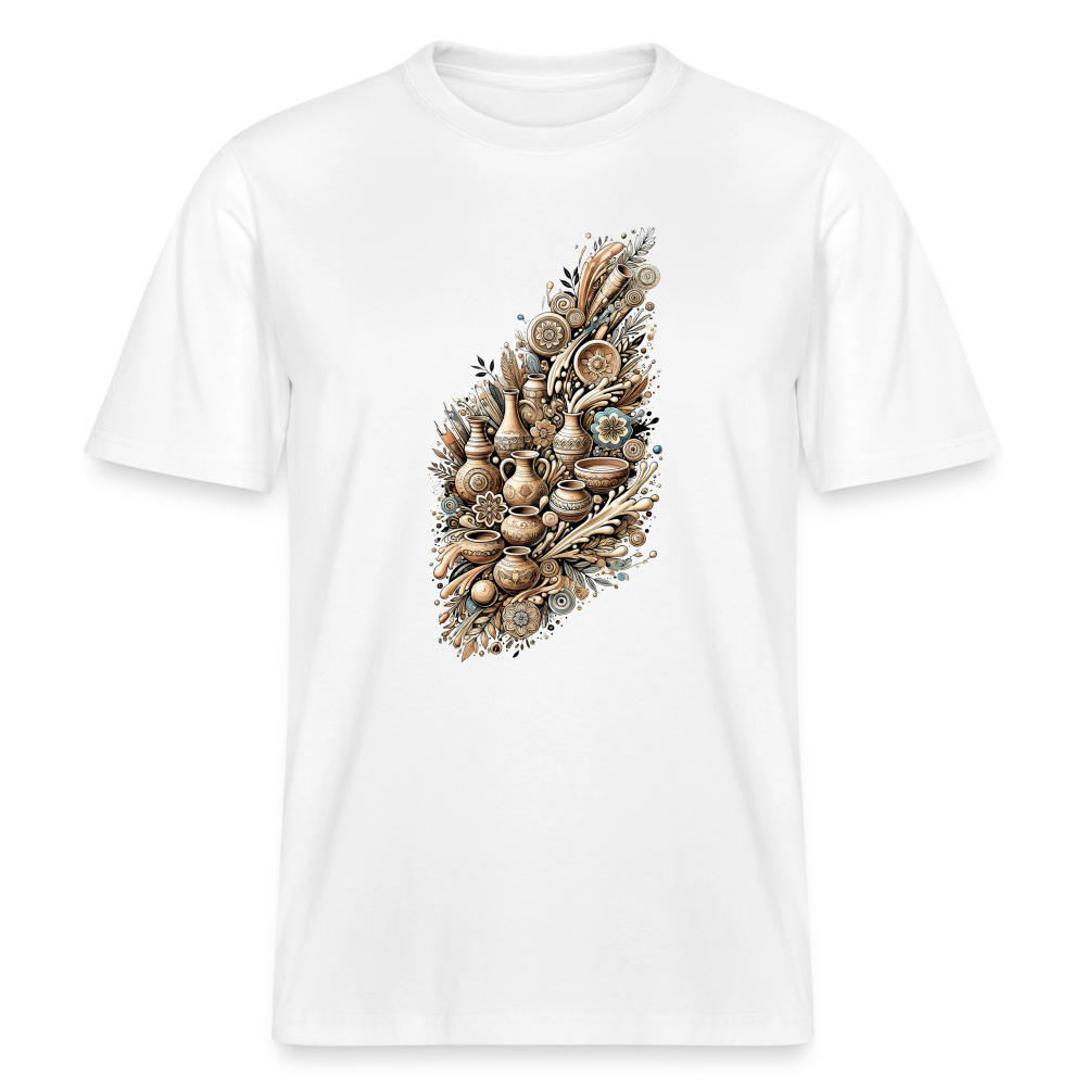 Pottery Bouquet · Organic T-shirt — white — front