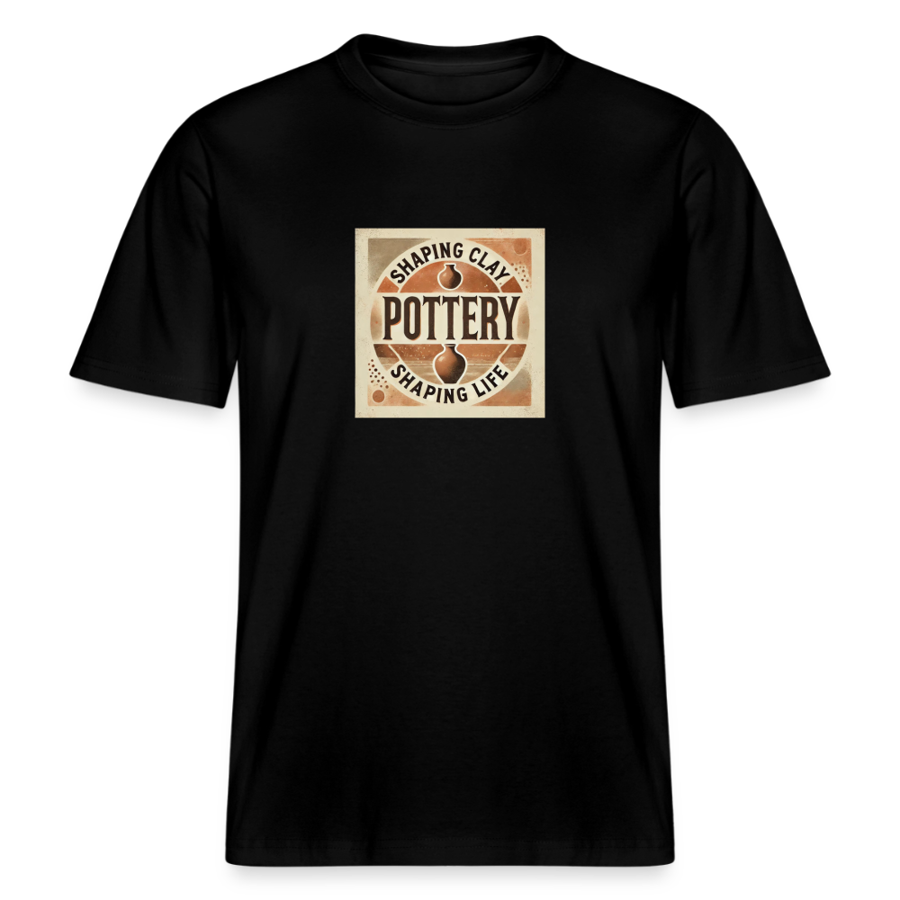 Shaping Clay, Shaping Life · Organic T-shirt — black — front