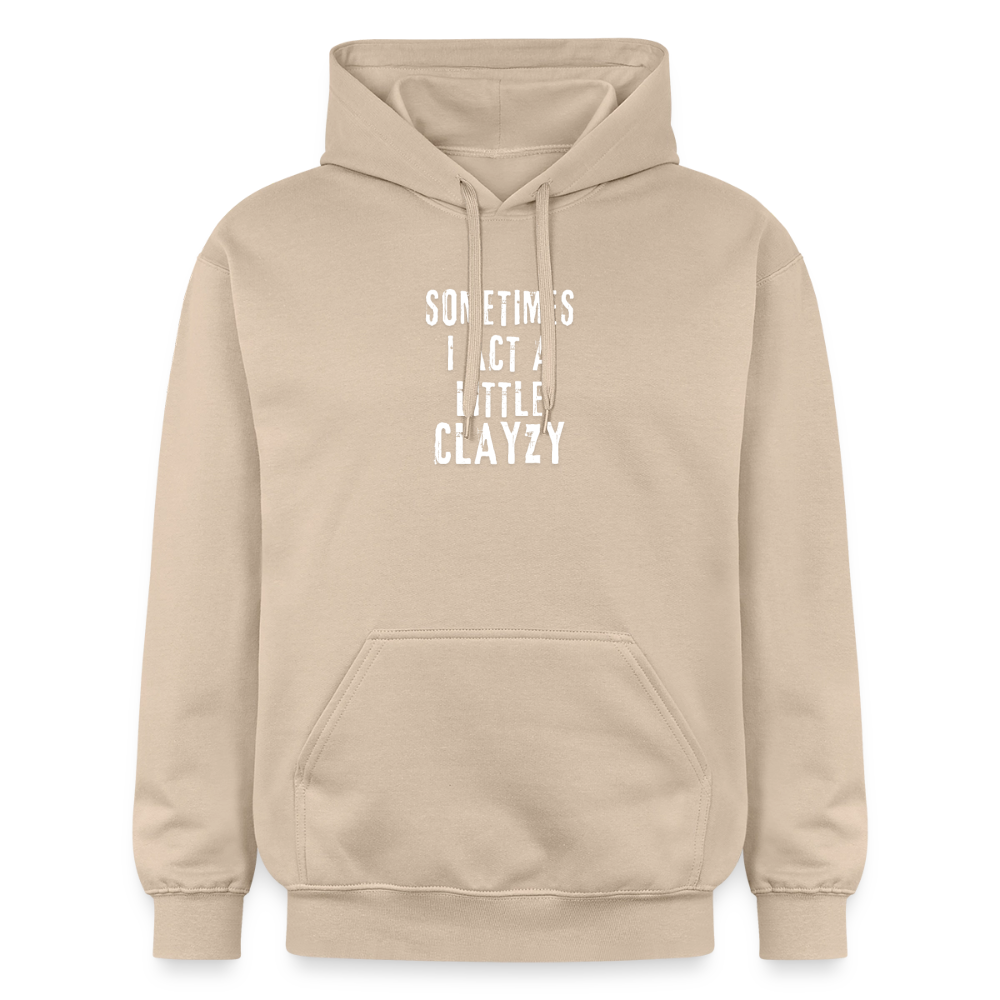 Sometimes I Act A Little Clayzy Softstyle® Midweight · Hoodie — sand — front