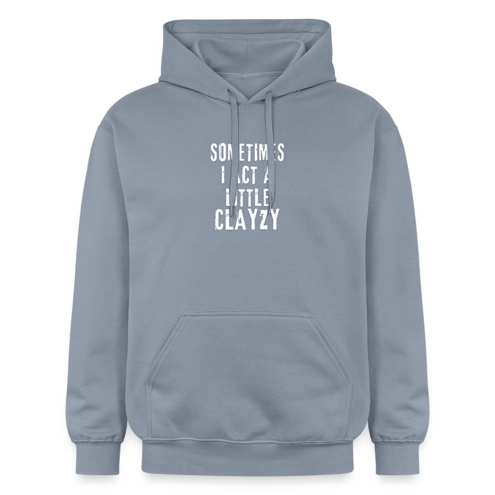 Sometimes I Act A Little Clayzy Softstyle® Midweight · Hoodie — blue — front