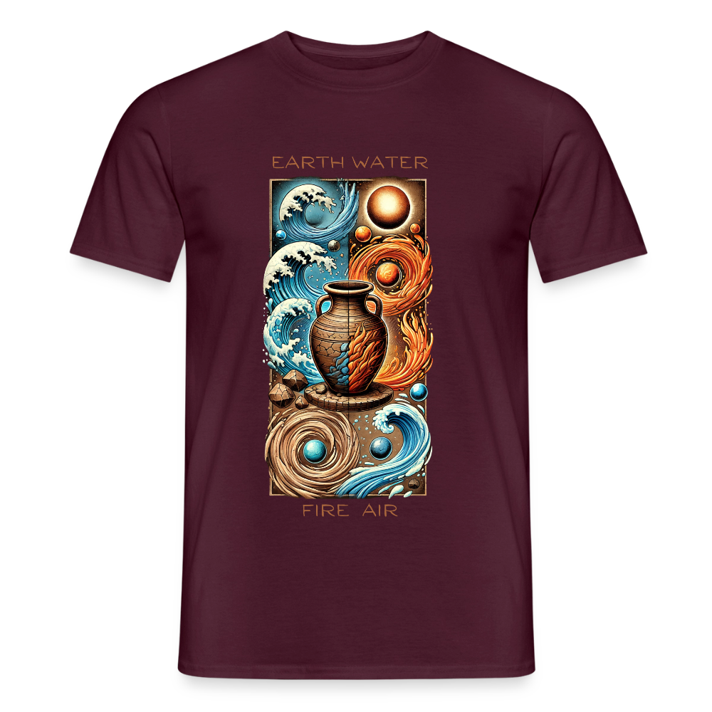 Earth, Water, Fire, Air · T-shirt — brick red — front