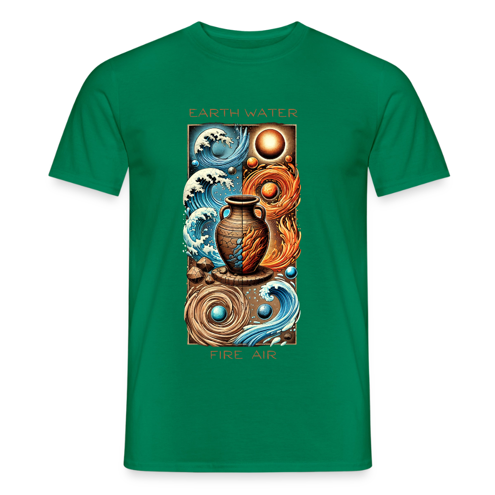 Earth, Water, Fire, Air · T-shirt — kelly green — front