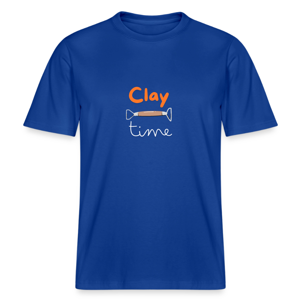 Clay Time · Organic T-shirt — majorelle blue — front