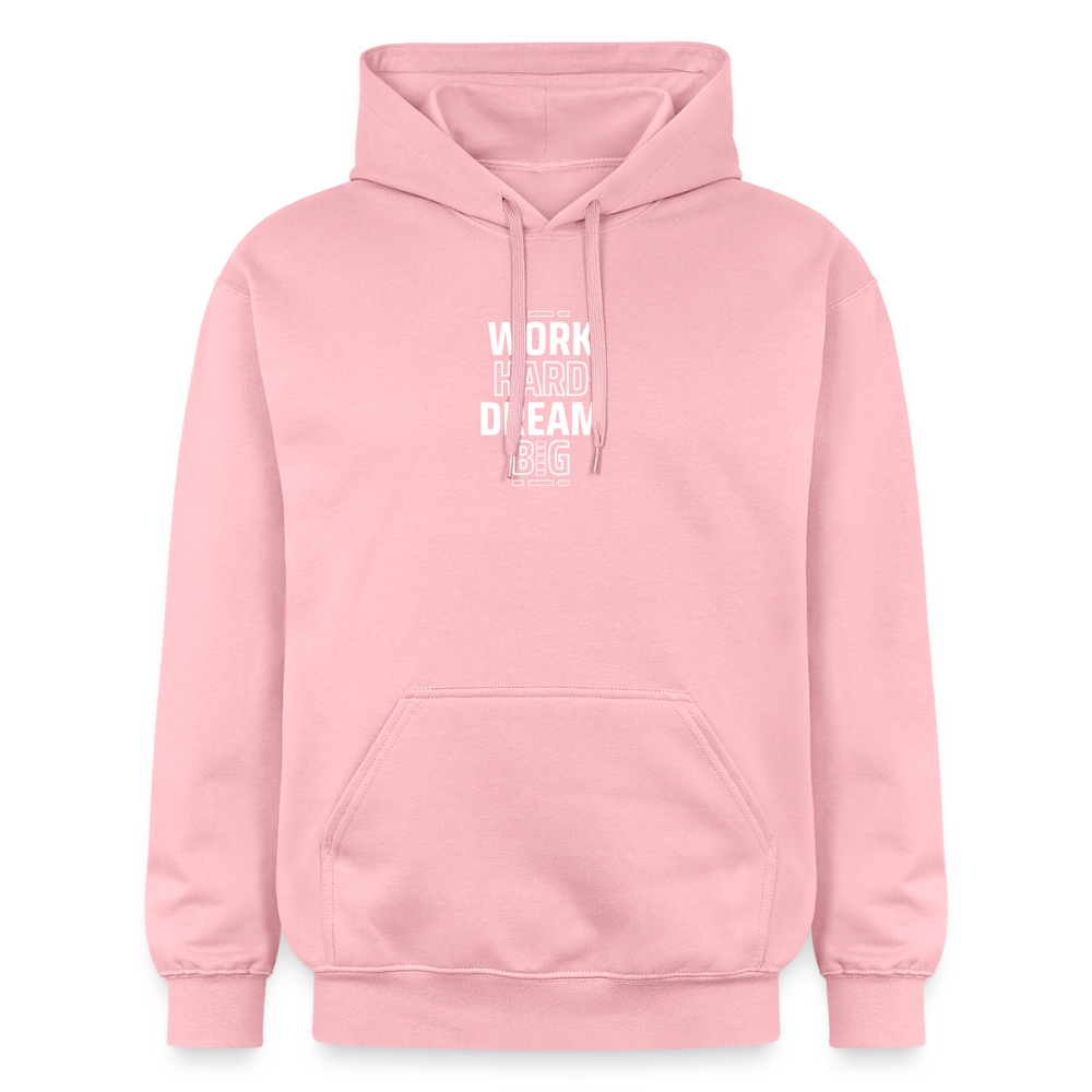 Work Hard Dream Big Softstyle® Midweight · Hoodie — light pink — front