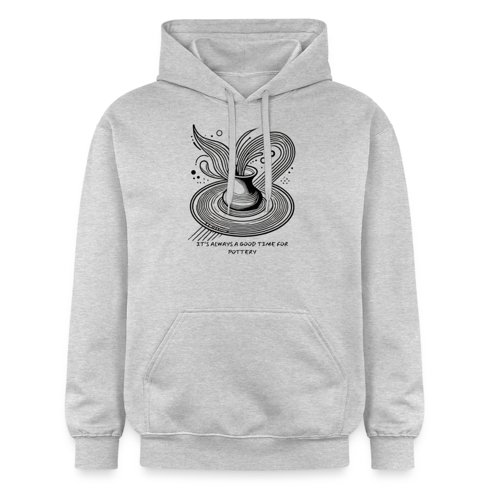 Pottery Is Always A Good Idea Softstyle® Midweight · Hoodie — light heather grey — front