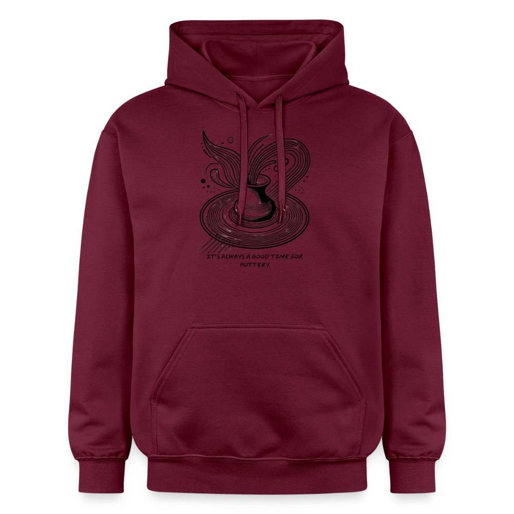Pottery Is Always A Good Idea Softstyle® Midweight · Hoodie — maroon — front