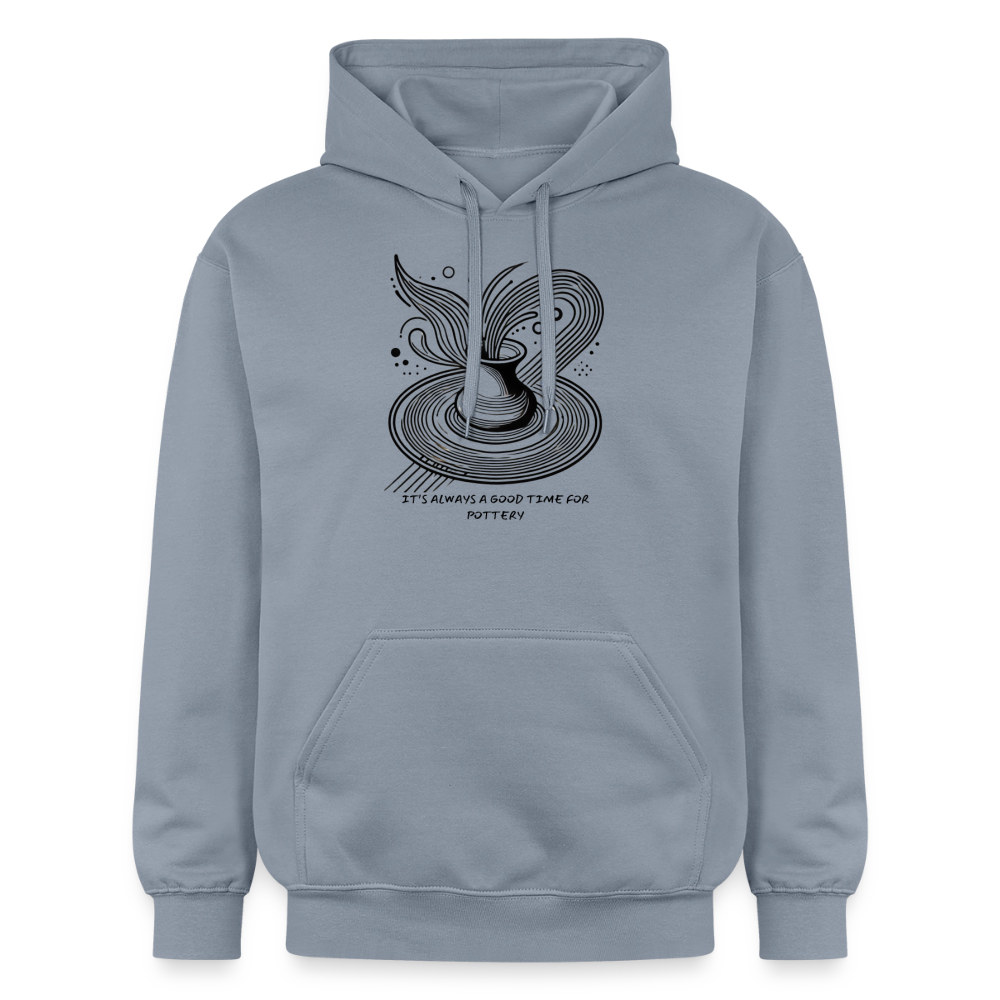 Pottery Is Always A Good Idea Softstyle® Midweight · Hoodie — blue — front