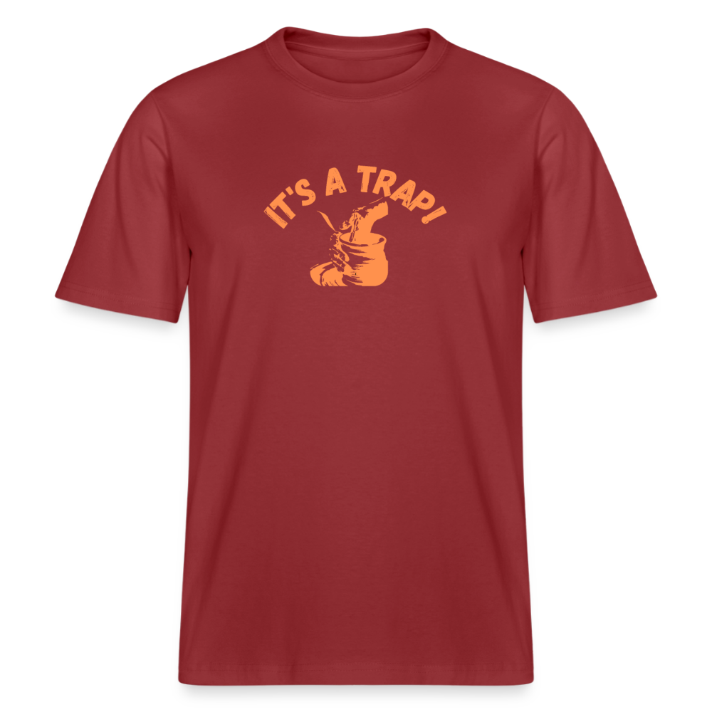 It’s A Trap · Organic T-shirt — red earth — front