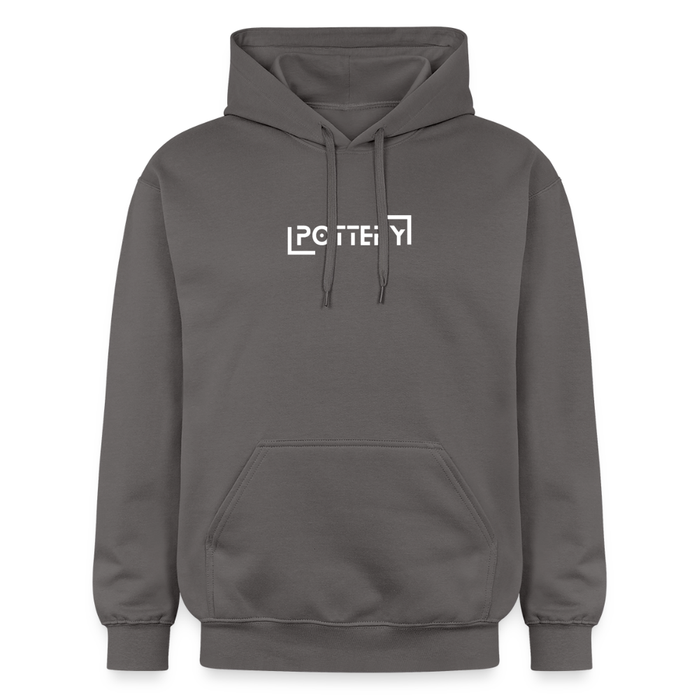 Pottery Softstyle® Midweight · Hoodie — dark grey — front