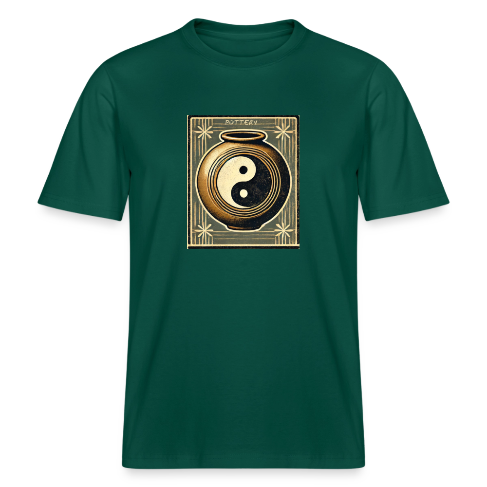 Yin Yang Pottery · Organic T-shirt — forest — front
