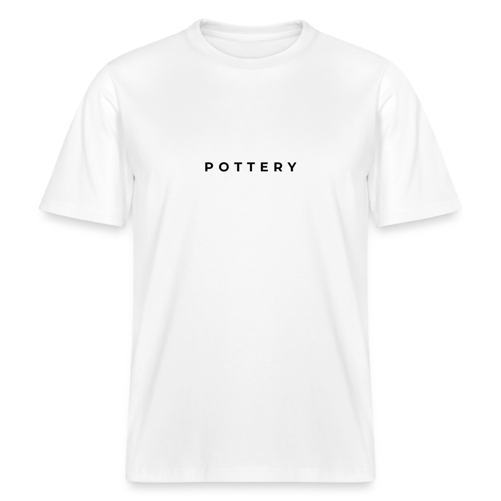 Pottery: Where There Are No Guarantees · Organic T-shirt — white — front