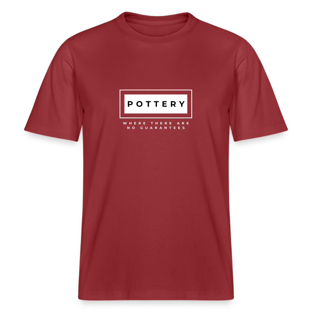 Pottery: Where There Are No Guarantees · Organic T-shirt — red earth — front