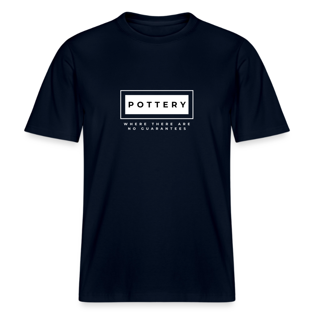 Pottery: Where There Are No Guarantees · Organic T-shirt — french navy — front