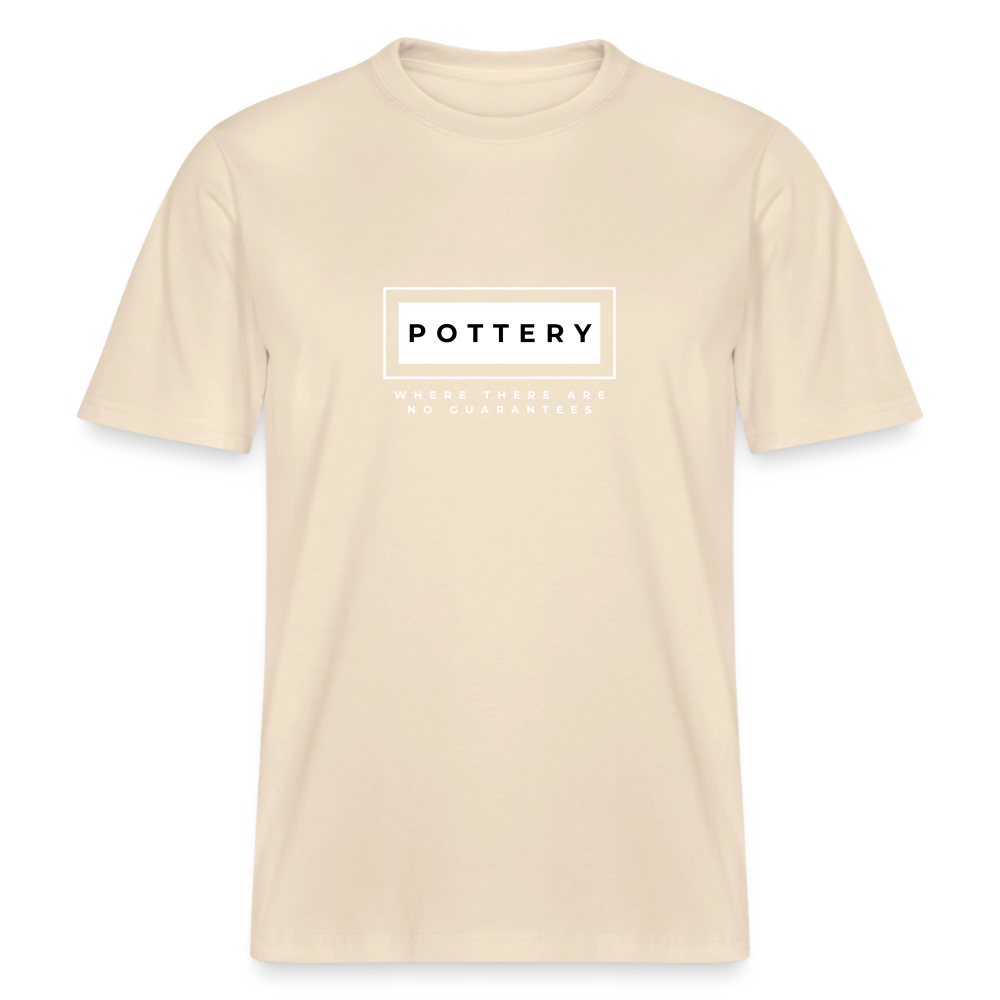 Pottery: Where There Are No Guarantees · Organic T-shirt — soft Ecru — front