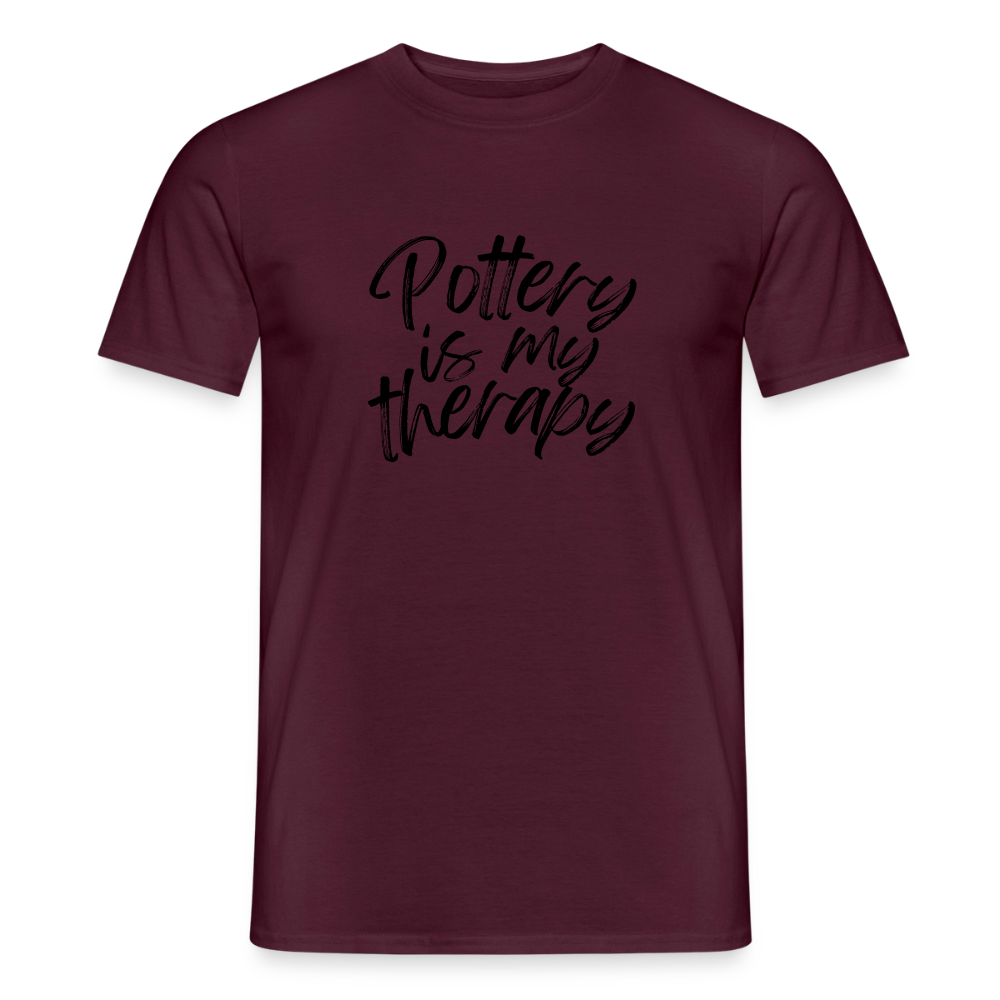 Pottery Is My Therapy · T-shirt — brick red — front