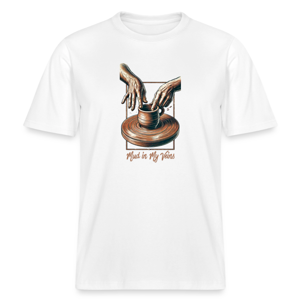 Mud In My Veins · Organic T-shirt — white — front