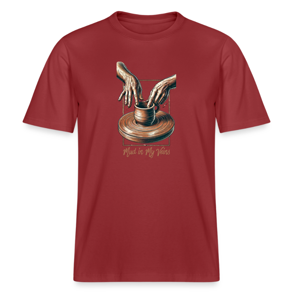 Mud In My Veins · Organic T-shirt — red earth — front