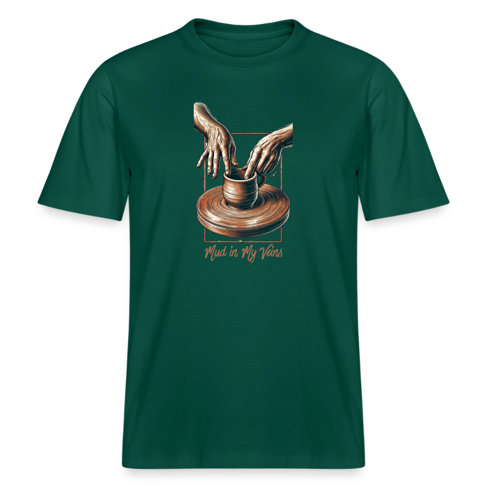 Mud In My Veins · Organic T-shirt — forest — front
