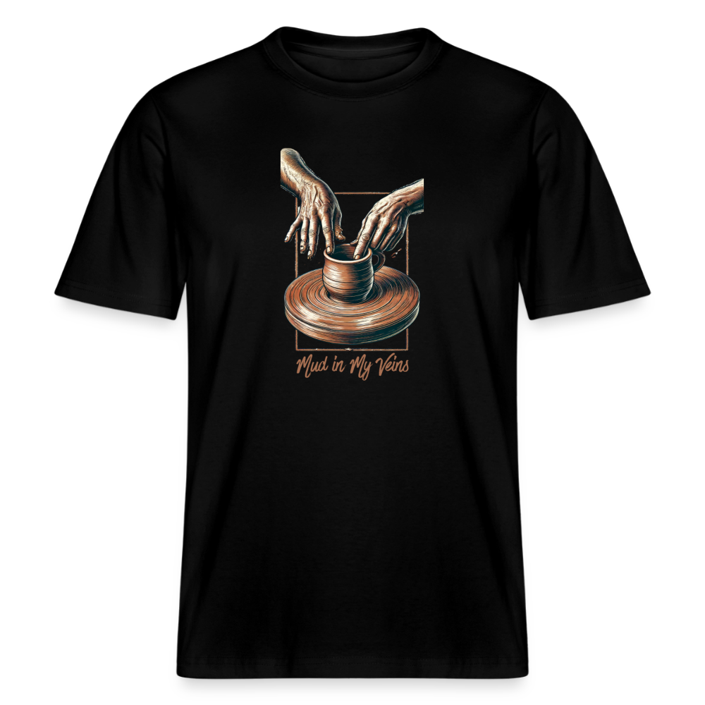 Mud In My Veins · Organic T-shirt — black — front
